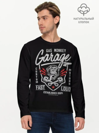 Мужской лонгслив базовый / Gas Monkey Garage
