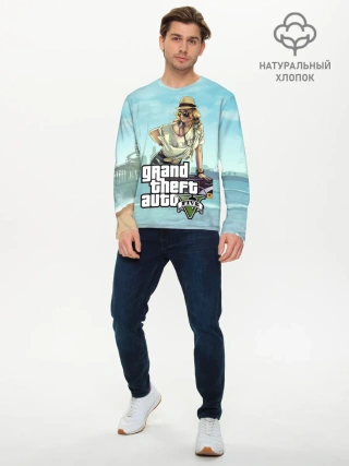 Мужской лонгслив базовый / Grand Theft Auto 5 девушка