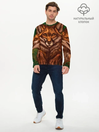 Мужской лонгслив базовый / Лисы