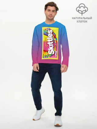 Мужской лонгслив базовый / Skittles | Желтый