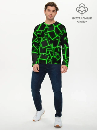 Мужской лонгслив базовый / Cyber cube