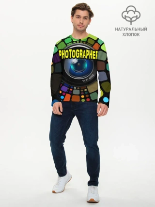 Мужской лонгслив базовый / Фотограф и объектив