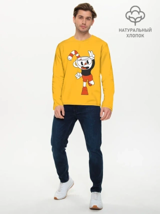 Мужской лонгслив базовый / CUPHEAD
