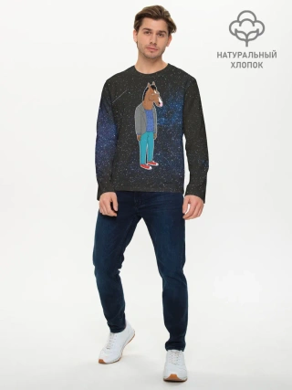 Мужской лонгслив базовый / galaxy BoJack