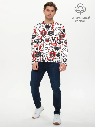 Мужской лонгслив базовый / Pop art