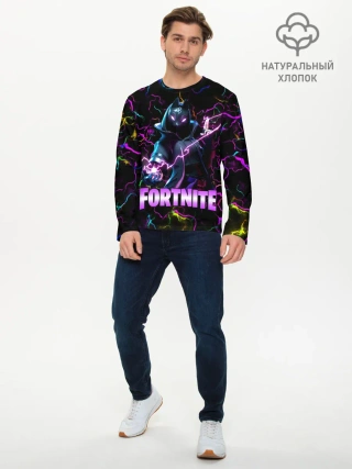 Мужской лонгслив базовый / Fortnite | Молнии