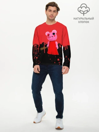 Мужской лонгслив базовый / ROBLOX PIGGY - СВИНКА ПИГГИ