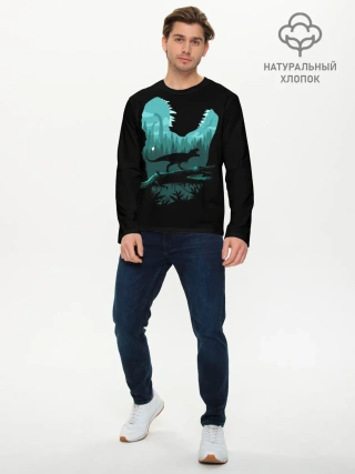 Мужской лонгслив базовый / T-Rex
