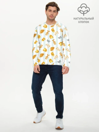 Мужской лонгслив базовый / Baked Goods Pattern