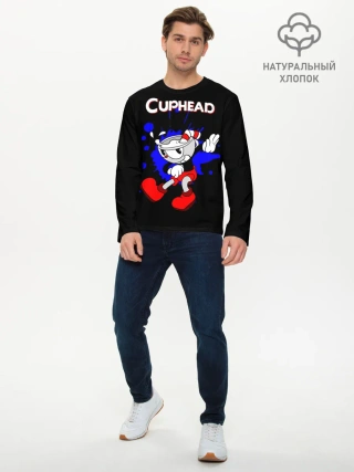 Мужской лонгслив базовый / Cuphead