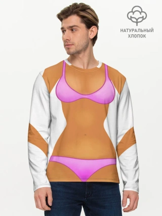 Мужской лонгслив базовый / Tanned body