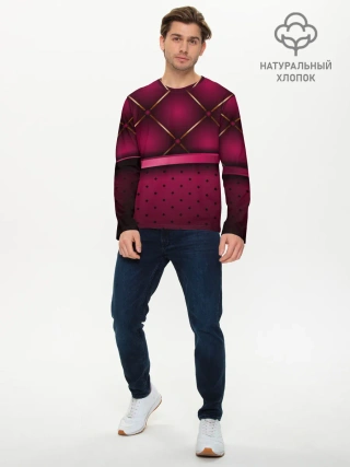 Мужской лонгслив базовый / Luxury Red