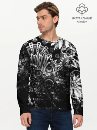 Мужской лонгслив базовый / Floral Pattern