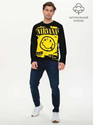 Мужской лонгслив базовый / Nirvana 1987