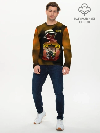 Мужской лонгслив базовый / ГЕРОИ Клинок, рассекающий демонов