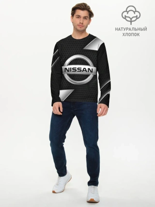 Мужской лонгслив базовый / NISSAN / НИССАН / МЕТАЛЛ