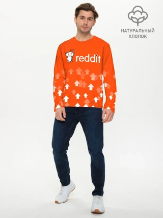 Мужской лонгслив базовый / REDDIT / РЕДДИТ / UPVOTED