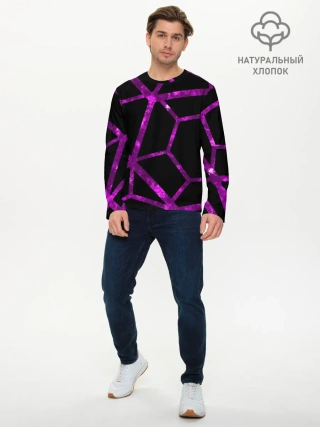 Мужской лонгслив базовый / Hexagon