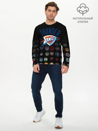 Мужской лонгслив базовый / Oklahoma City Thunder