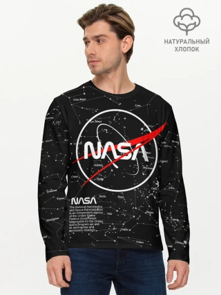 Мужской лонгслив базовый / NASA