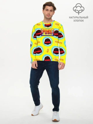 Мужской лонгслив базовый / PUBG | YELLOW