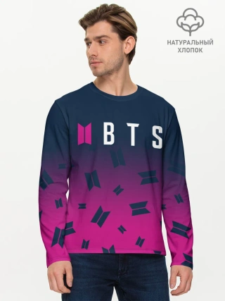 Мужской лонгслив базовый / BTS / БТС