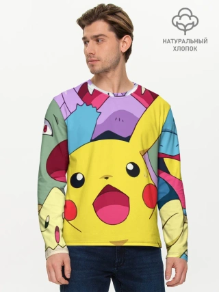 Мужской лонгслив базовый / Pokemon bros