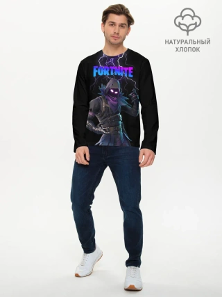 Мужской лонгслив базовый / Raven Fortnite
