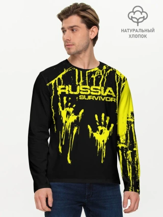 Мужской лонгслив базовый / Russia survivor