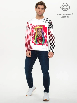 Мужской лонгслив базовый / 6ix9ine King Up