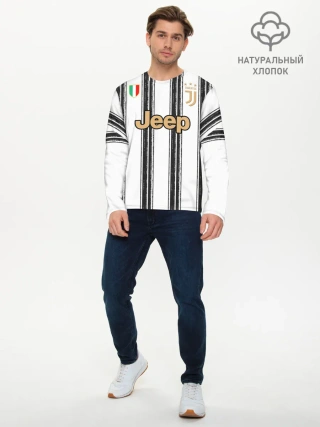 Мужской лонгслив базовый / Juventus home 20-21