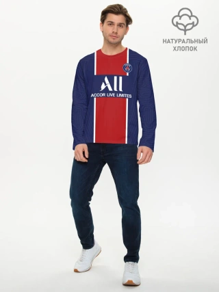 Мужской лонгслив базовый / PSG home 20-21
