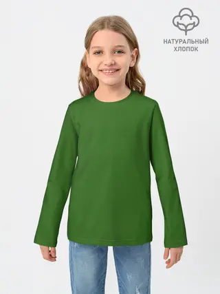 Детский лонгслив / Белый Конь на спине