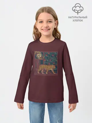 Детский лонгслив / КартиНа с Тигром