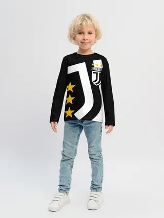 Детский лонгслив / JUVENTUS / ЮВЕНТУС / ЗВЕЗДЫ