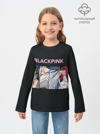 Детский лонгслив / Hide eyes | Blackpink