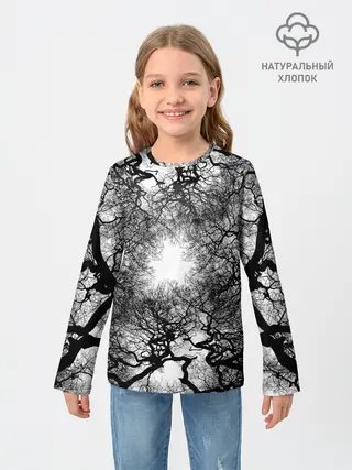 Детский лонгслив / Texture Branches