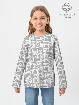 Детский лонгслив / Геометрический лабиринт