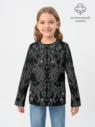 Детский лонгслив / круги во тьме