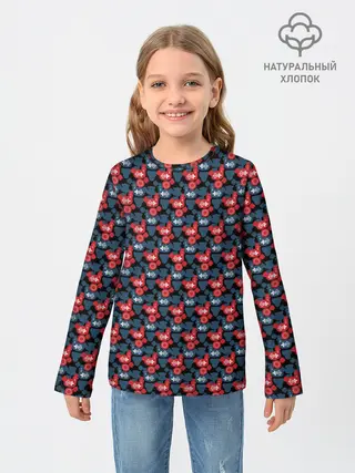 Детский лонгслив / Птичьи узоры