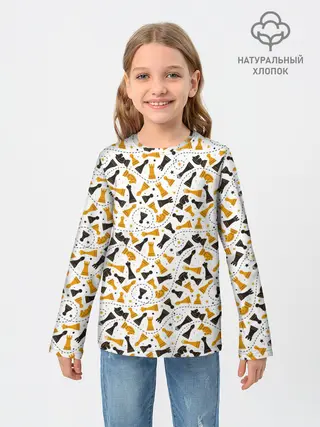 Детский лонгслив / Шахматные Фигуры