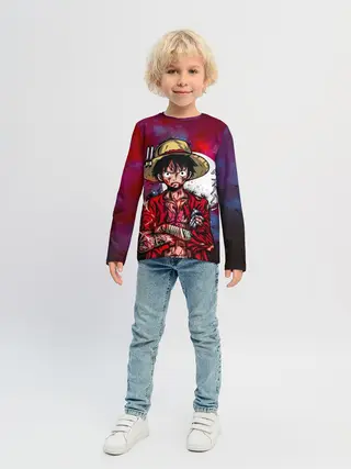 Детский лонгслив / Луффи One Piece. Большой куш
