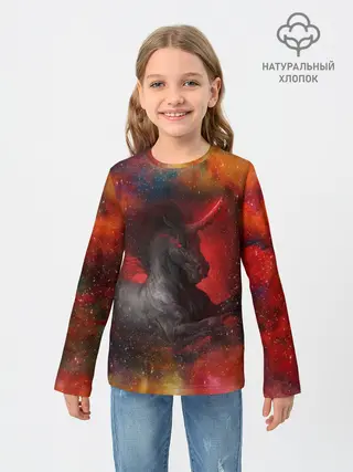 Детский лонгслив / Единорог | Unicorn