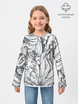 Детский лонгслив / Тропические листья