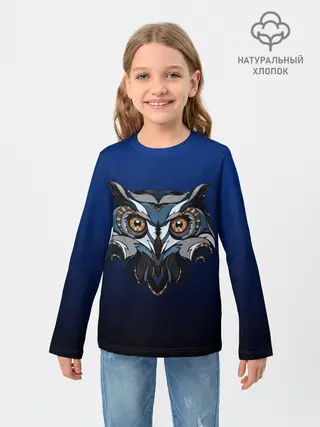 Детский лонгслив / Сова
