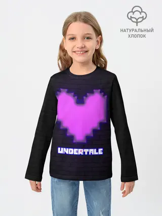 Детский лонгслив / UNDERTALE PURPLE HEART