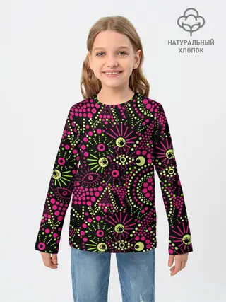 Детский лонгслив / Модный абстрактный узор