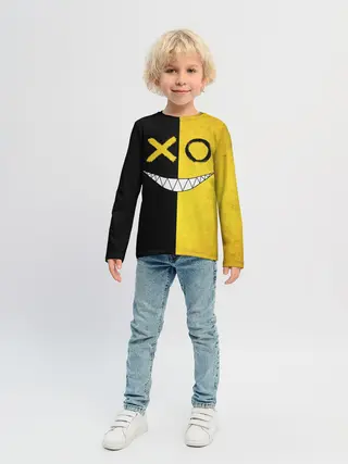Детский лонгслив / Yellow and black smile