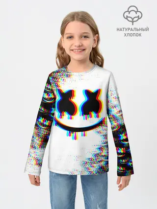 Детский лонгслив / MARSHMELLOW GLITCH