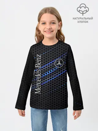 Детский лонгслив / MERCEDES LOGO NEON